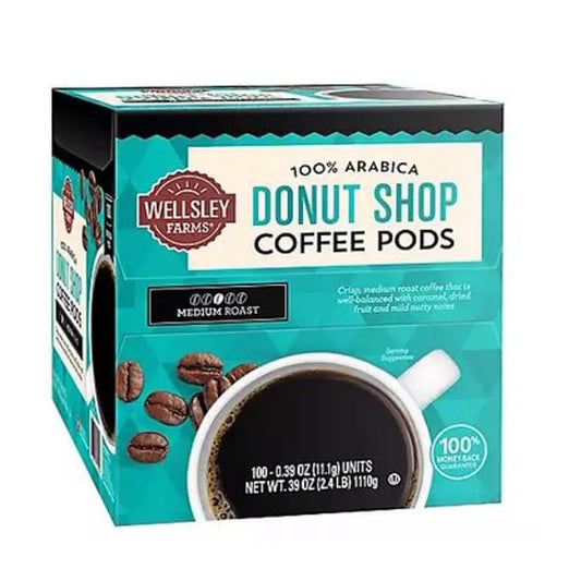Wellesley Farms DONUT SHOP Coffee 100 Pods Wellesley Farms