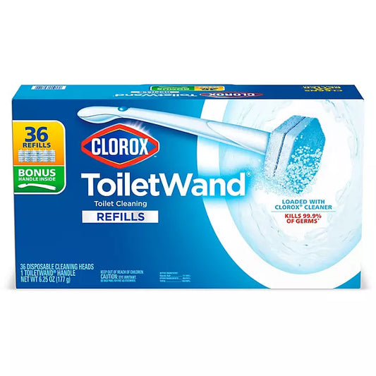 Clorox ToiletWand Disposable Toilet Cleaning System  1 ToiletWand Handle  plus  36 Disinfecting Refills