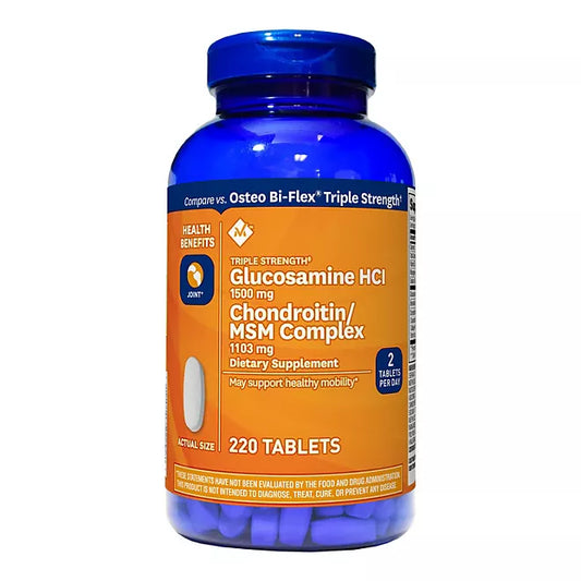Member's Mark Triple-Strength Glucosamine Chondroitin MSM Tablets  220 count