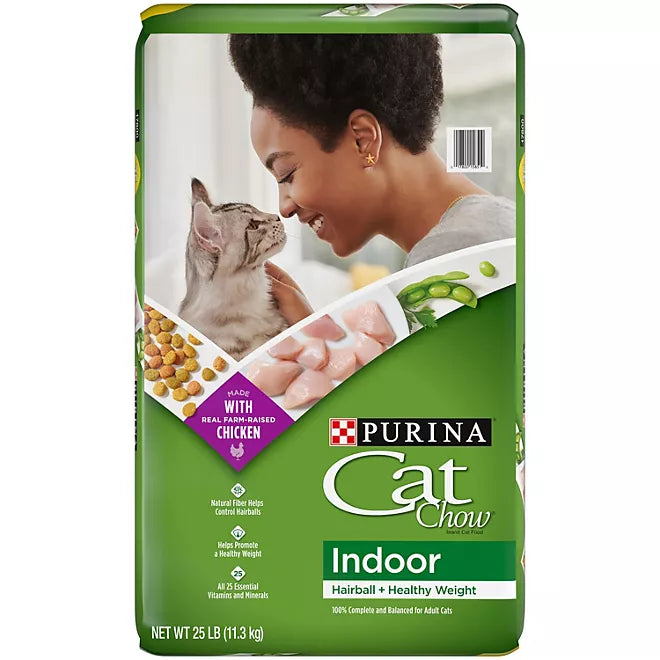 Purina Cat Chow Indoor Dry Cat Food, Hairball  plus  Healthy Weight  25 lbs.