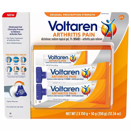 Voltaren Topical Arthritis Pain Relief Gel  5.3 oz. 2 pk.,  plus  1.7 oz.
