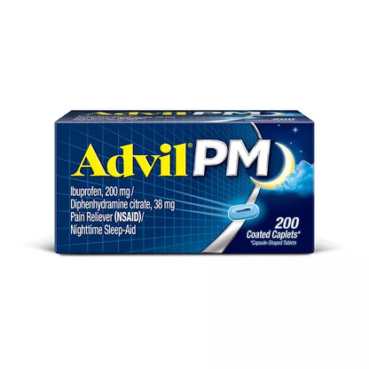 Advil PM Pain Reliever and Nighttime Sleep Aid Caplets  200 count