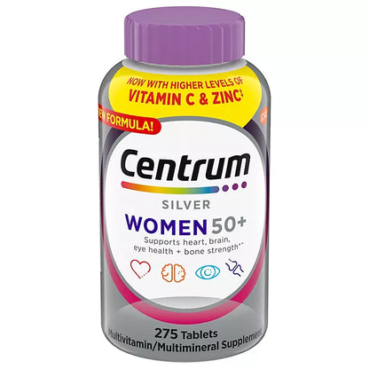 Centrum Silver Multivitamin Women 50 plus  , Multimineral Supplement Tablets  275 count