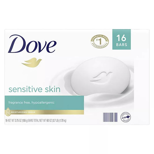 Dove Beauty Bar Soap, Sensitive Skin  3.75 oz., 16 count