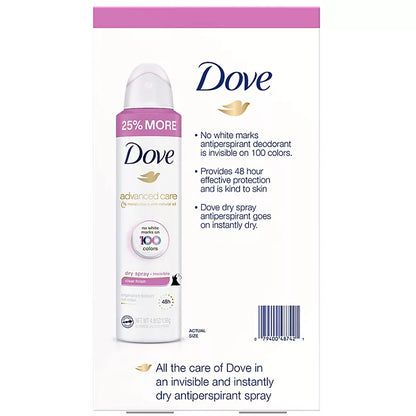 Dove Women's Invisible Dry Spray Antiperspirant Deodorant  4.8 oz.