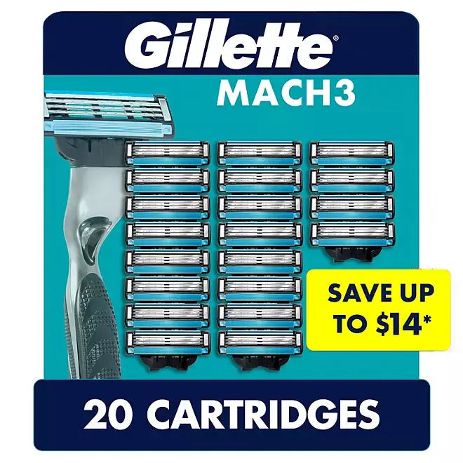 Gillette Mach3 Men's Razor Cartridges (20 count) Gillette