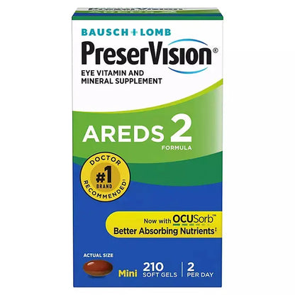 Bausch + Lomb PreserVision AREDS 2 Formula Eye Vitamin Softgels (210 count) BAUSCH & LOMB
