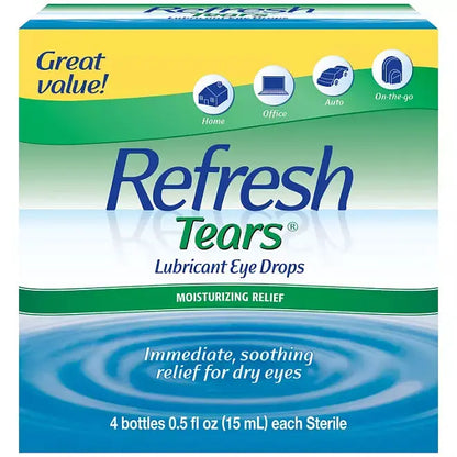 Refresh Tears Lubricant Eye Drops Multi-Pack (4 count) Refresh