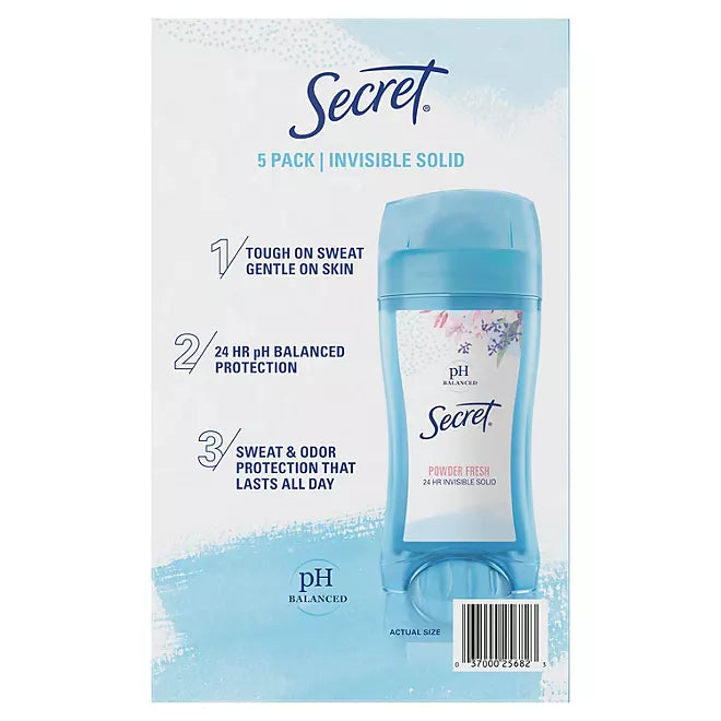 Secret Invisible Solid Antiperspirant and Deodorant, Powder Fresh  2.1 oz